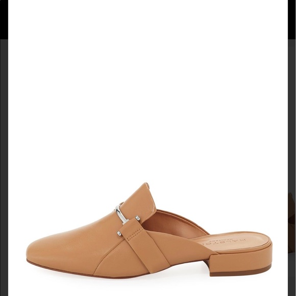 Halston Horsebit Tan Leather Mule Loafer - Picture 6 of 8